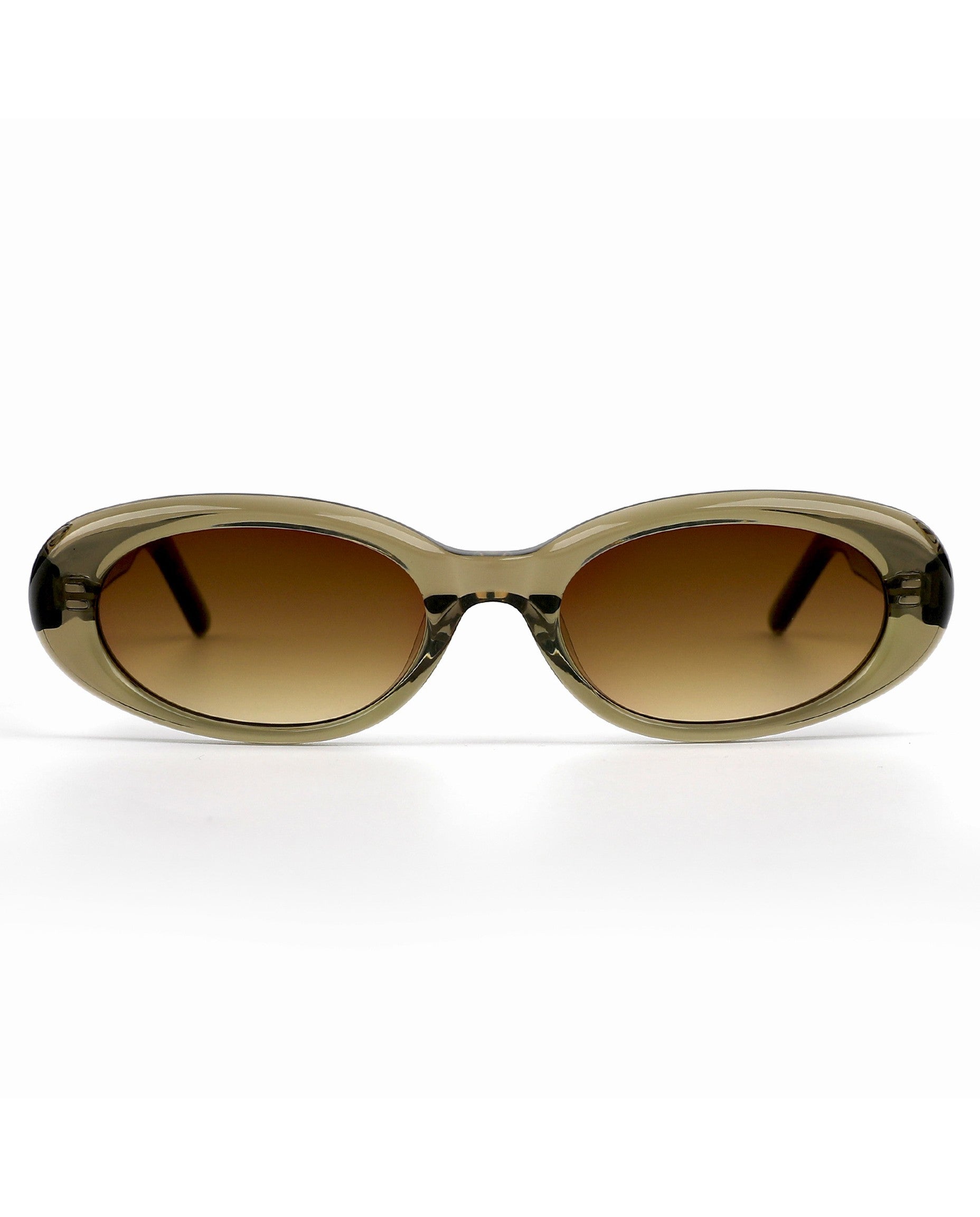 Lisbon Sunglasses - Green Frame, Brown Lens