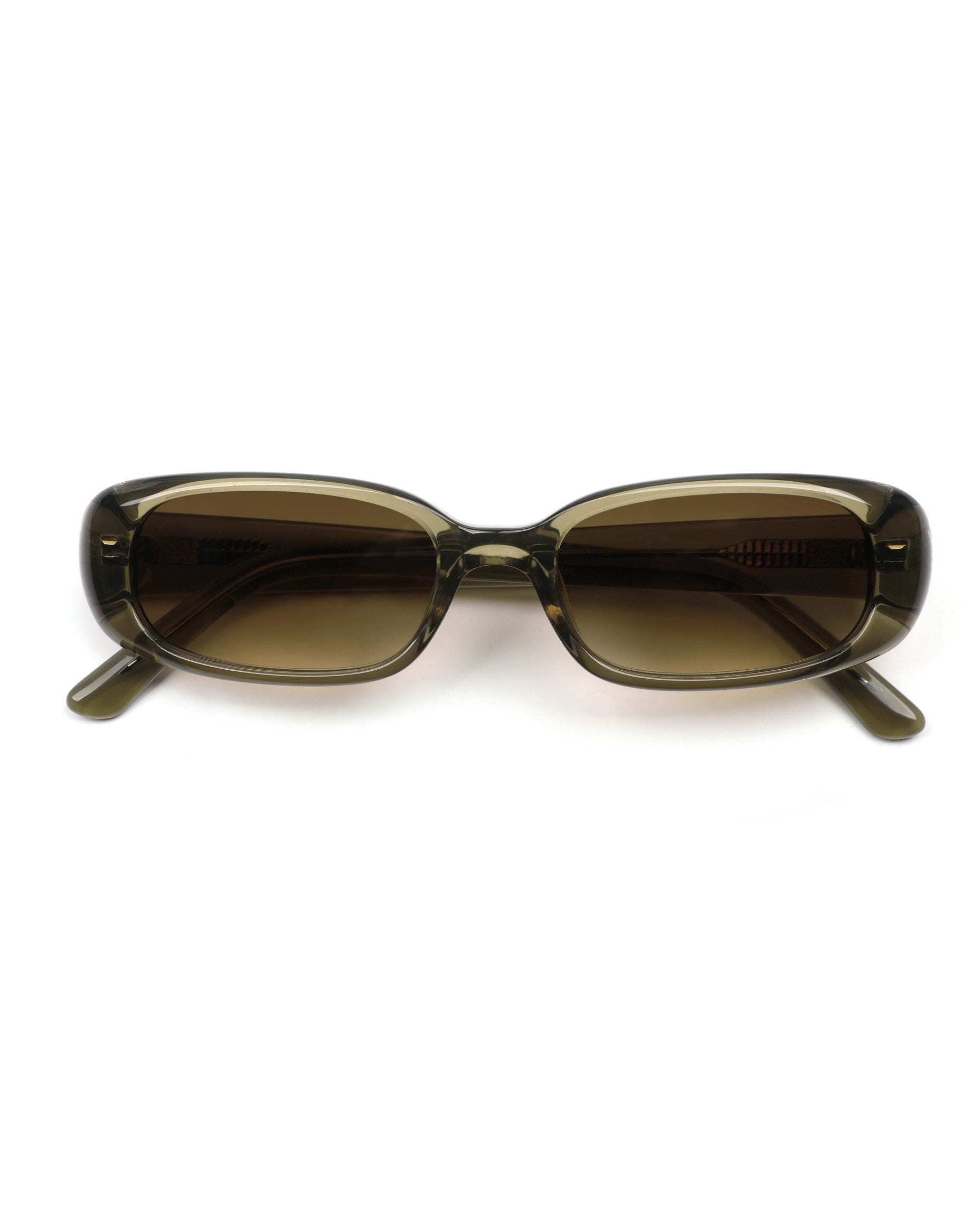 Malibu Sunglasses - Dark Green Frame, Brown Lens