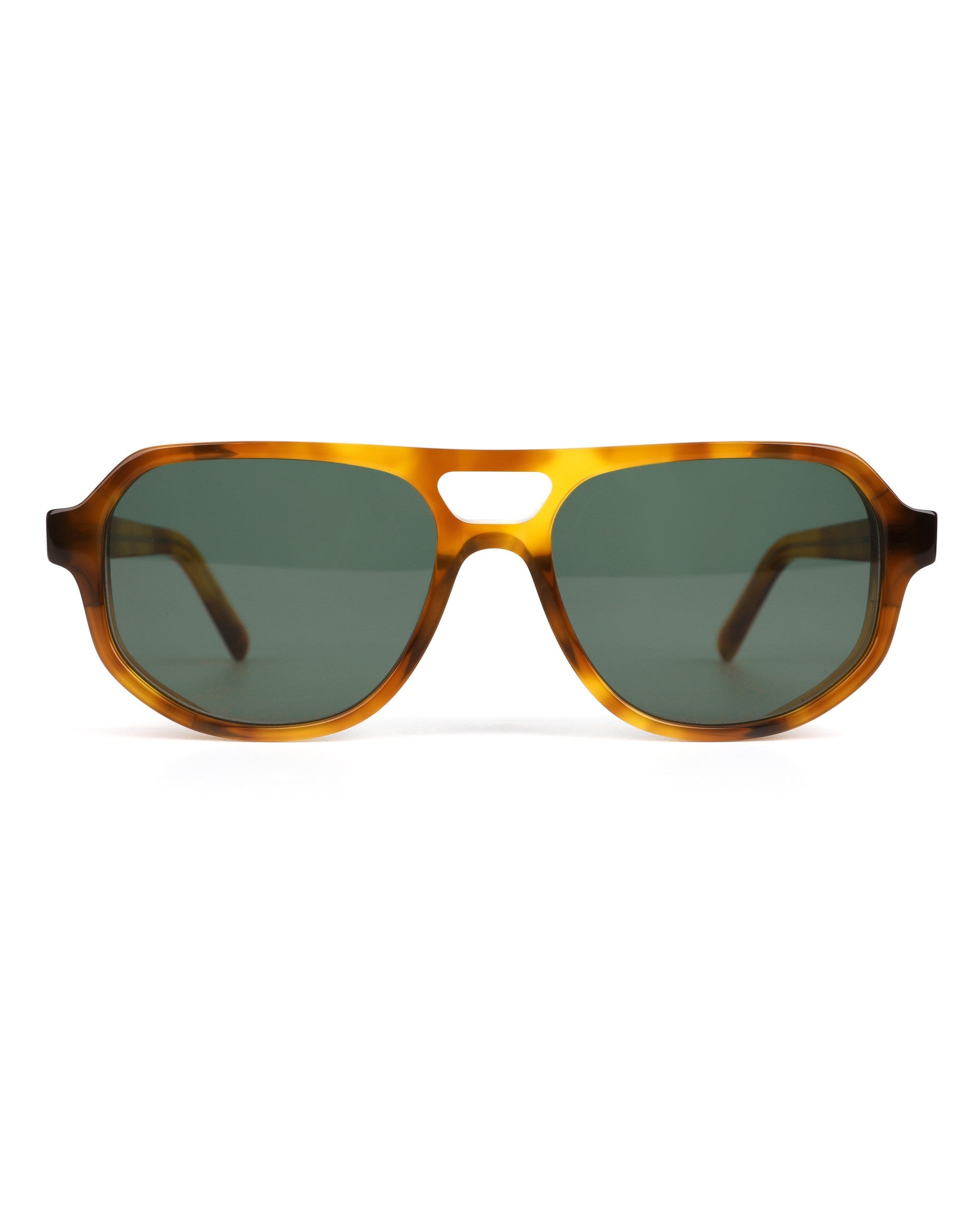 Hvar Sunglasses - Tortoise Frame, Green Lens