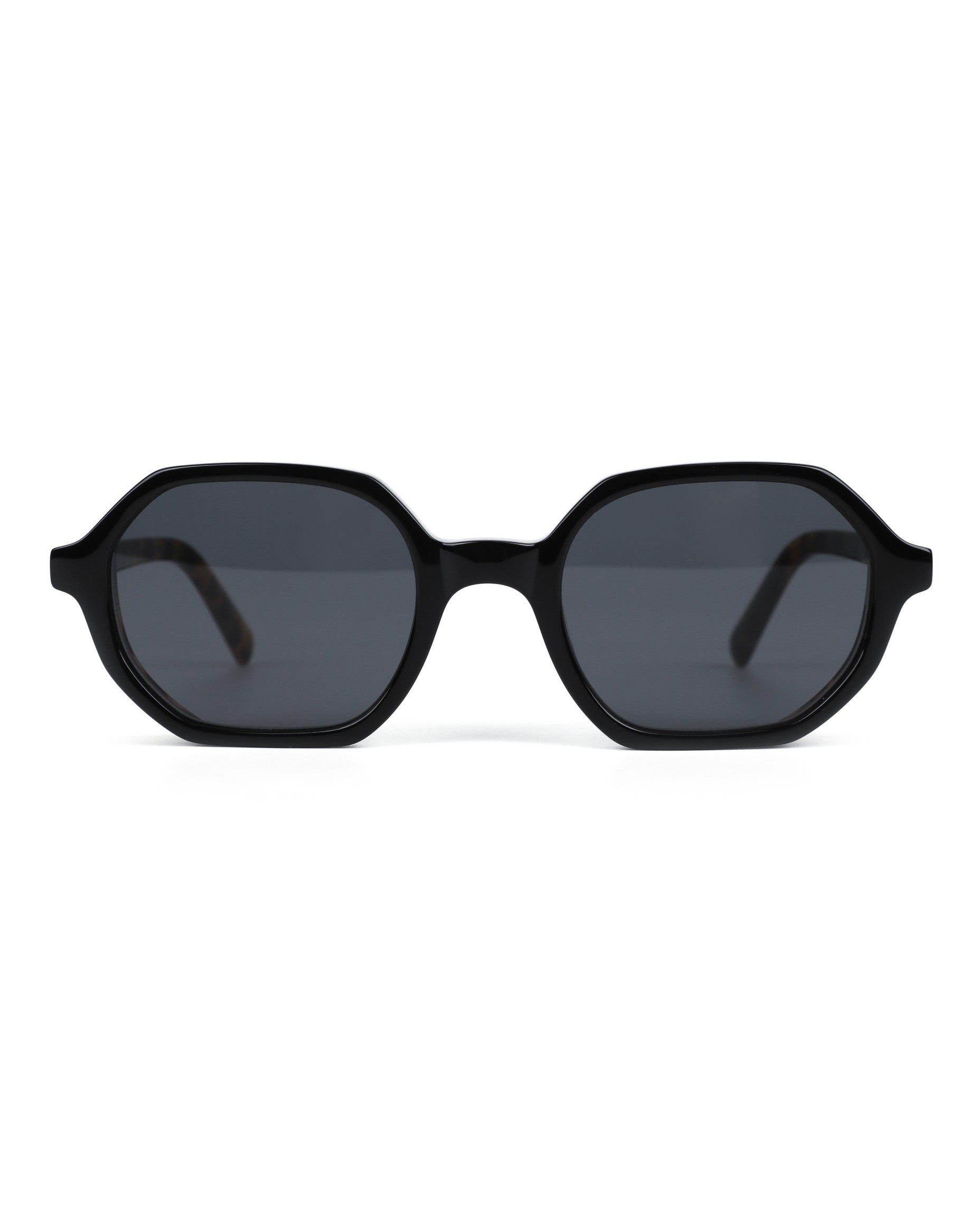 Mallorca Sunglasses - Black With Tortoise Frame, Grey Lens