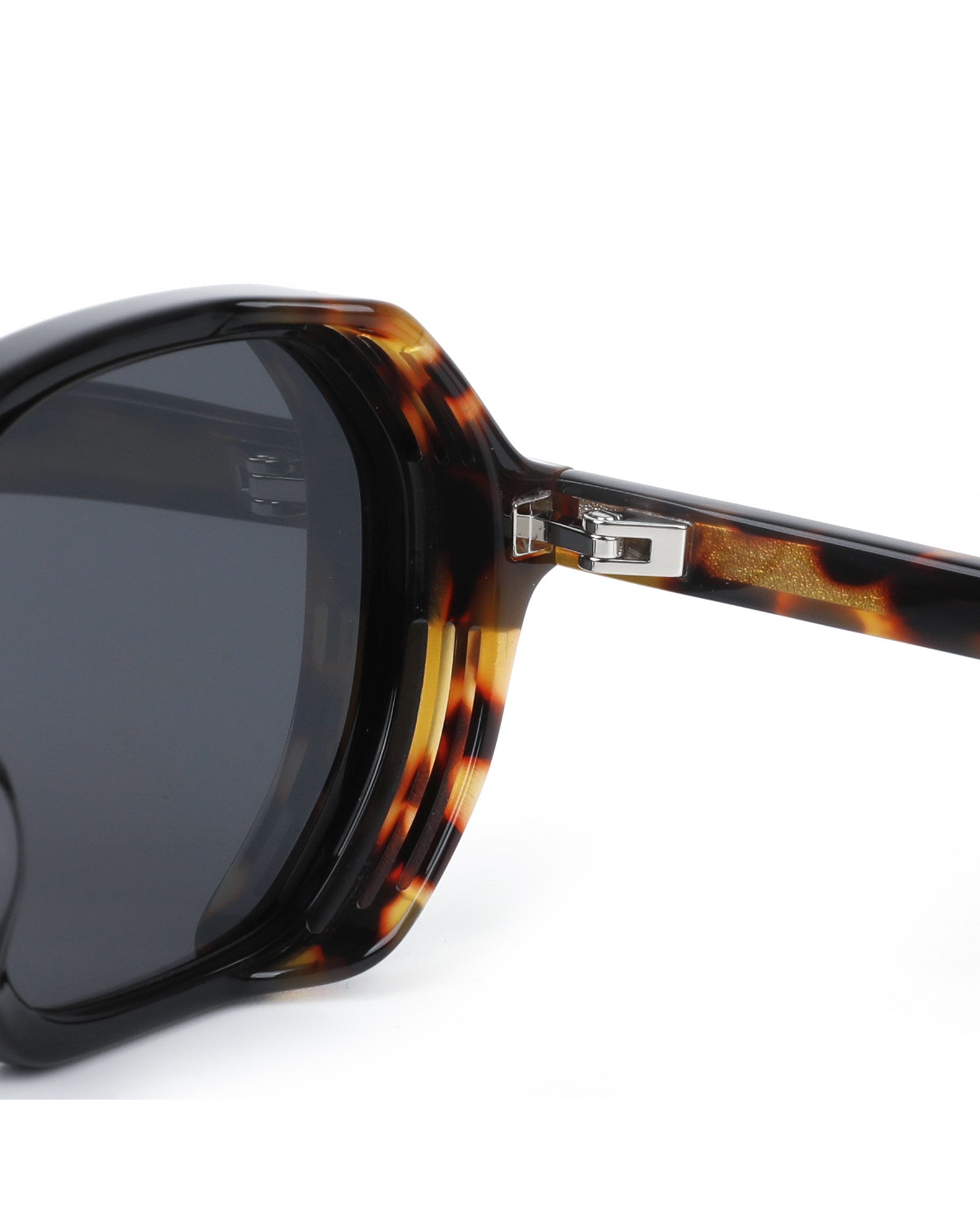 Mallorca Sunglasses - Black With Tortoise Frame, Grey Lens