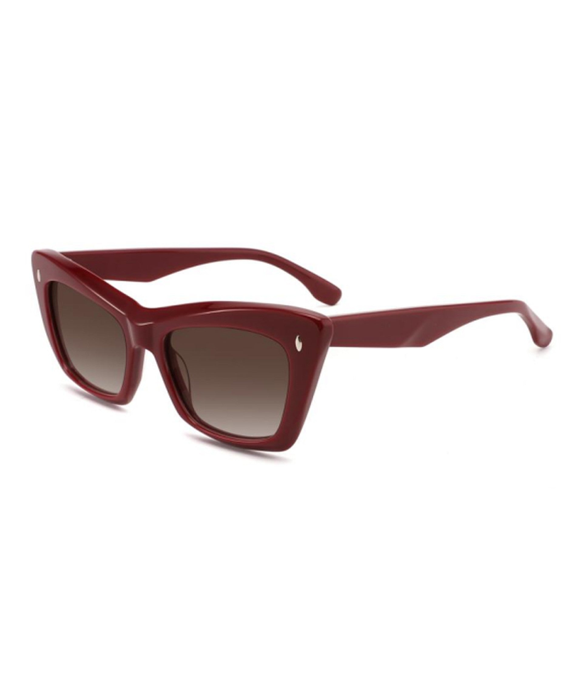 Lombok Sunglasses - Red Frame, Brown Lens
