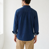 Denim Button-Up - Dark Indigo - back view