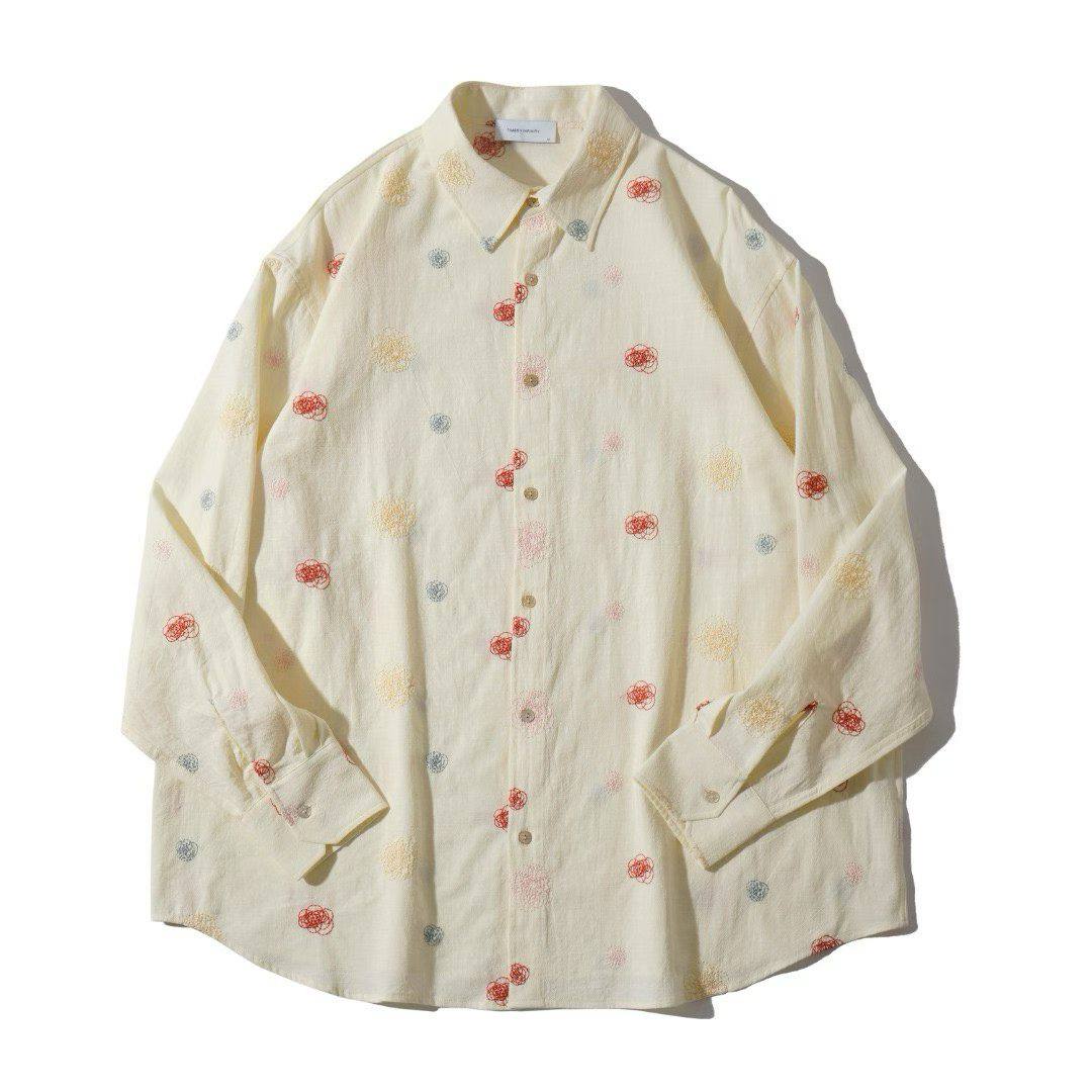 Floral Print Shirt - Apricot