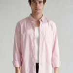 Striped Button-Down Shirt - Pink Stripe - detail view
