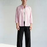Striped Button-Down Shirt - Pink Stripe - front view