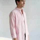 Striped Button-Down Shirt - Pink Stripe - left side view