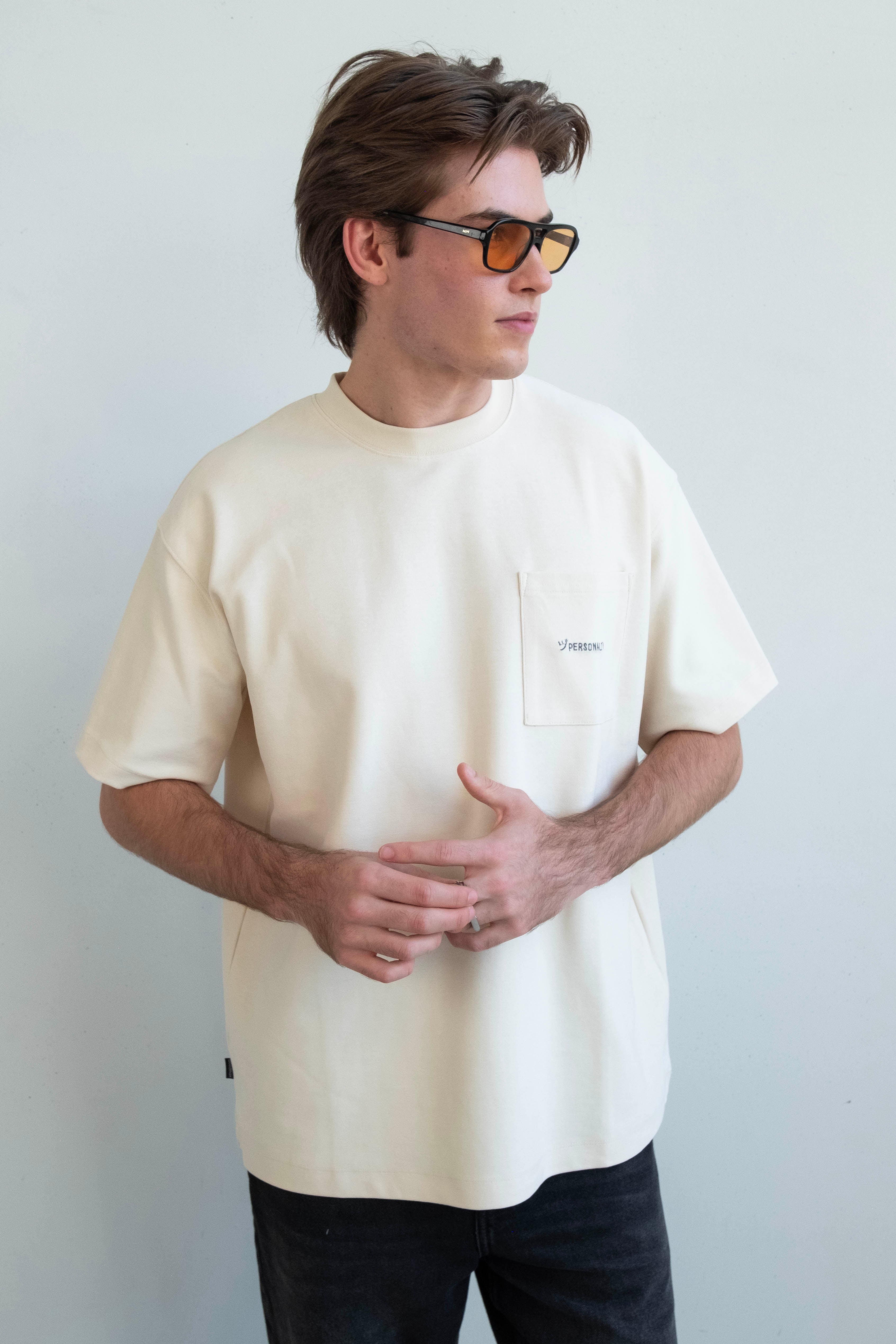 Heavy Pocket Tee - Beige