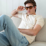 Roma Knit Polo - Sand
