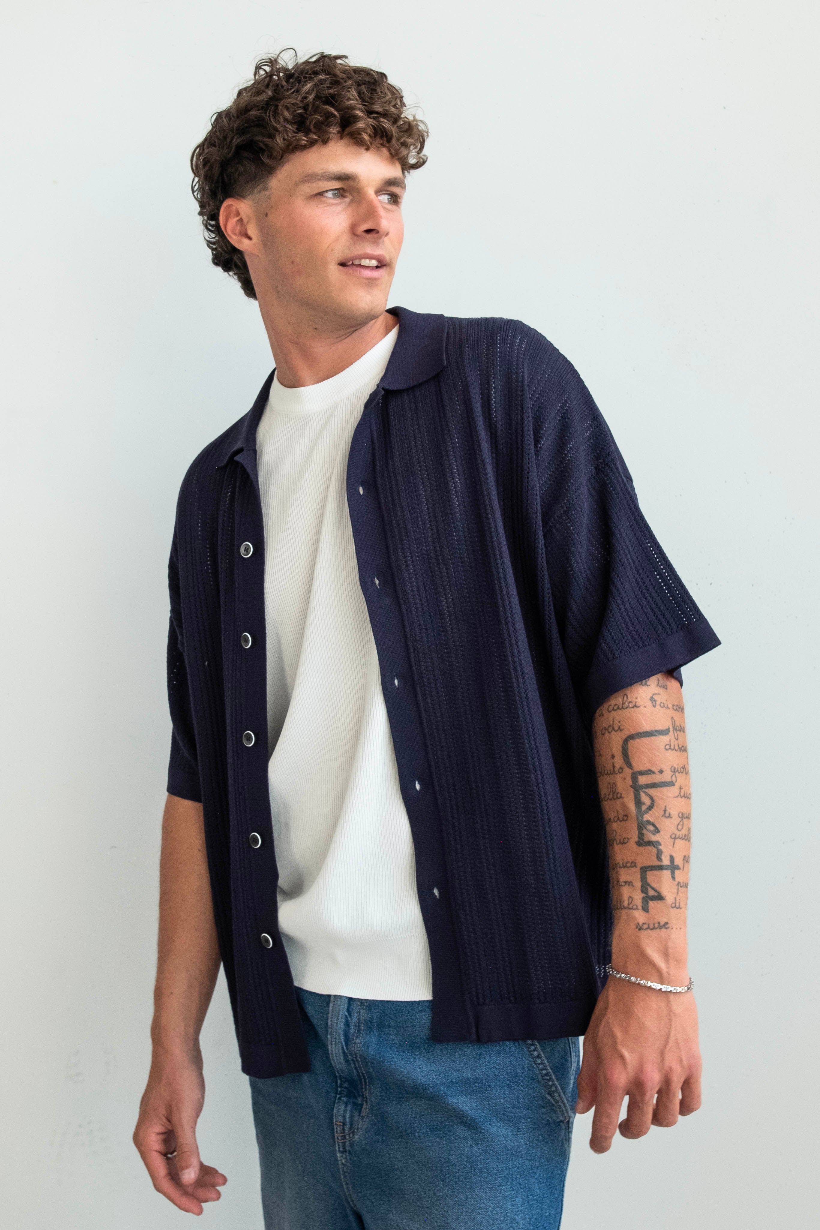 Harlow Knit Shirt - Navy