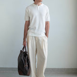 Knit Polo Shirt - White