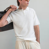 Knit Polo Shirt - White