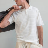 Knit Polo Shirt - White