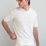 Knit Polo Shirt - White