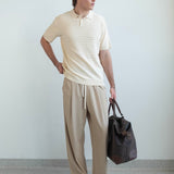 Knit Polo Shirt - Beige
