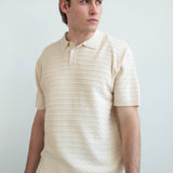Knit Polo Shirt - Beige