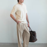Knit Polo Shirt - Beige