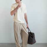 Knit Polo Shirt - Beige