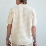 Knit Polo Shirt - Beige