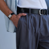 Studio Pleat Trousers - Slate Grey