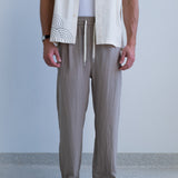 The Nara Beach Trouser - Stone Taupe