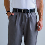 Pleated Kyoto Trousers - Charcoal