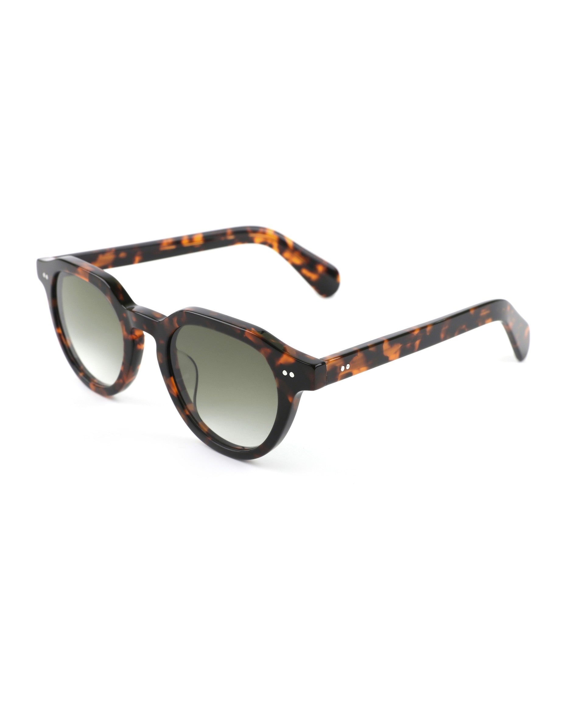 Sorrento Sunglasses - Tortoise Frame, Gradient Green Lens