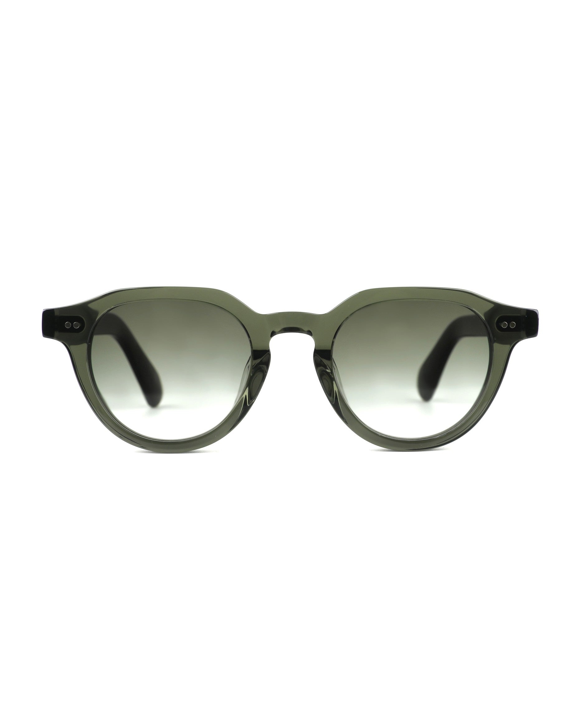 Sorrento Sunglasses - Green Frame, Gradient Green Lens