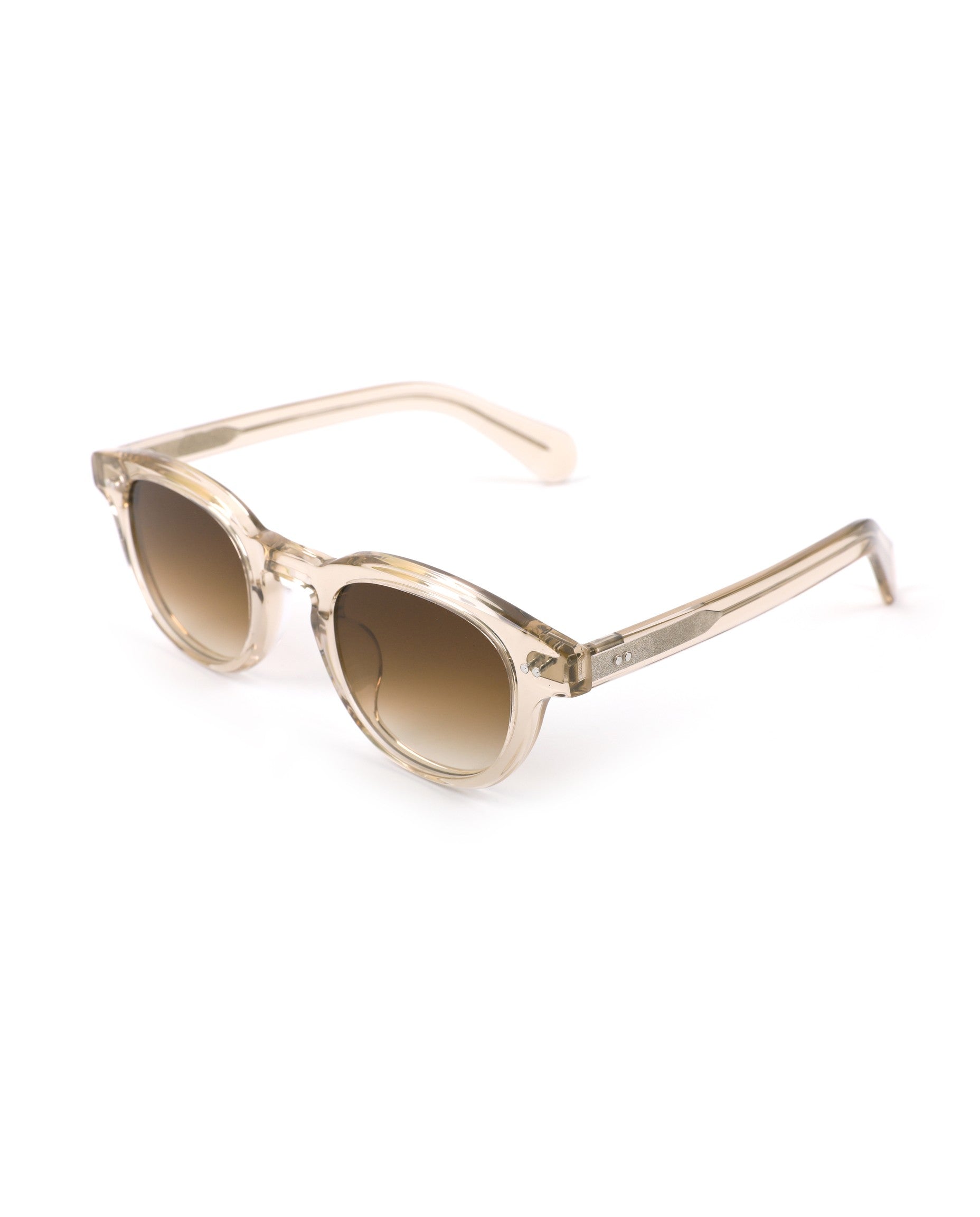 Cannes Sunglasses - Clear Frame, Grey Lens