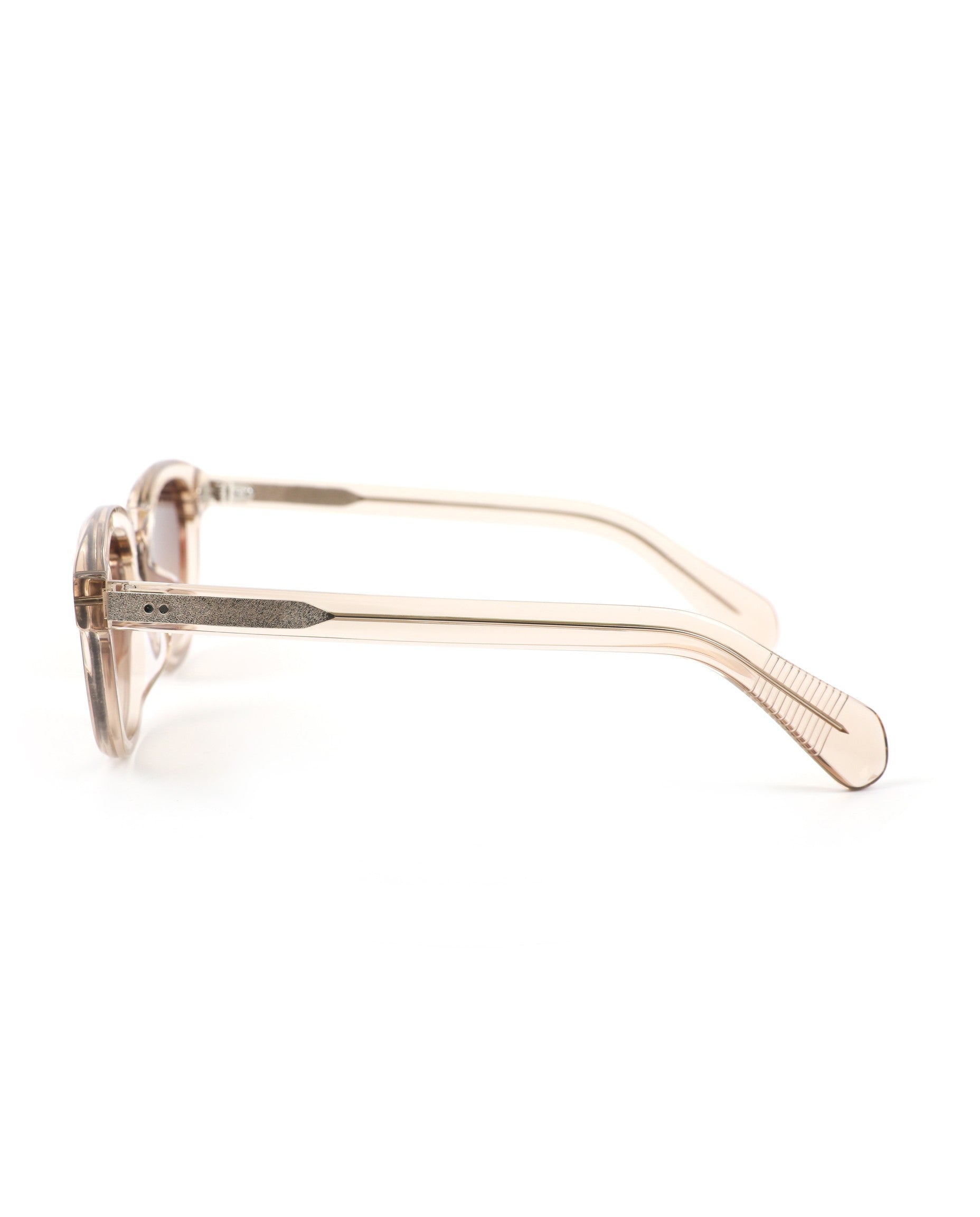 Cannes Sunglasses - Clear Frame, Grey Lens