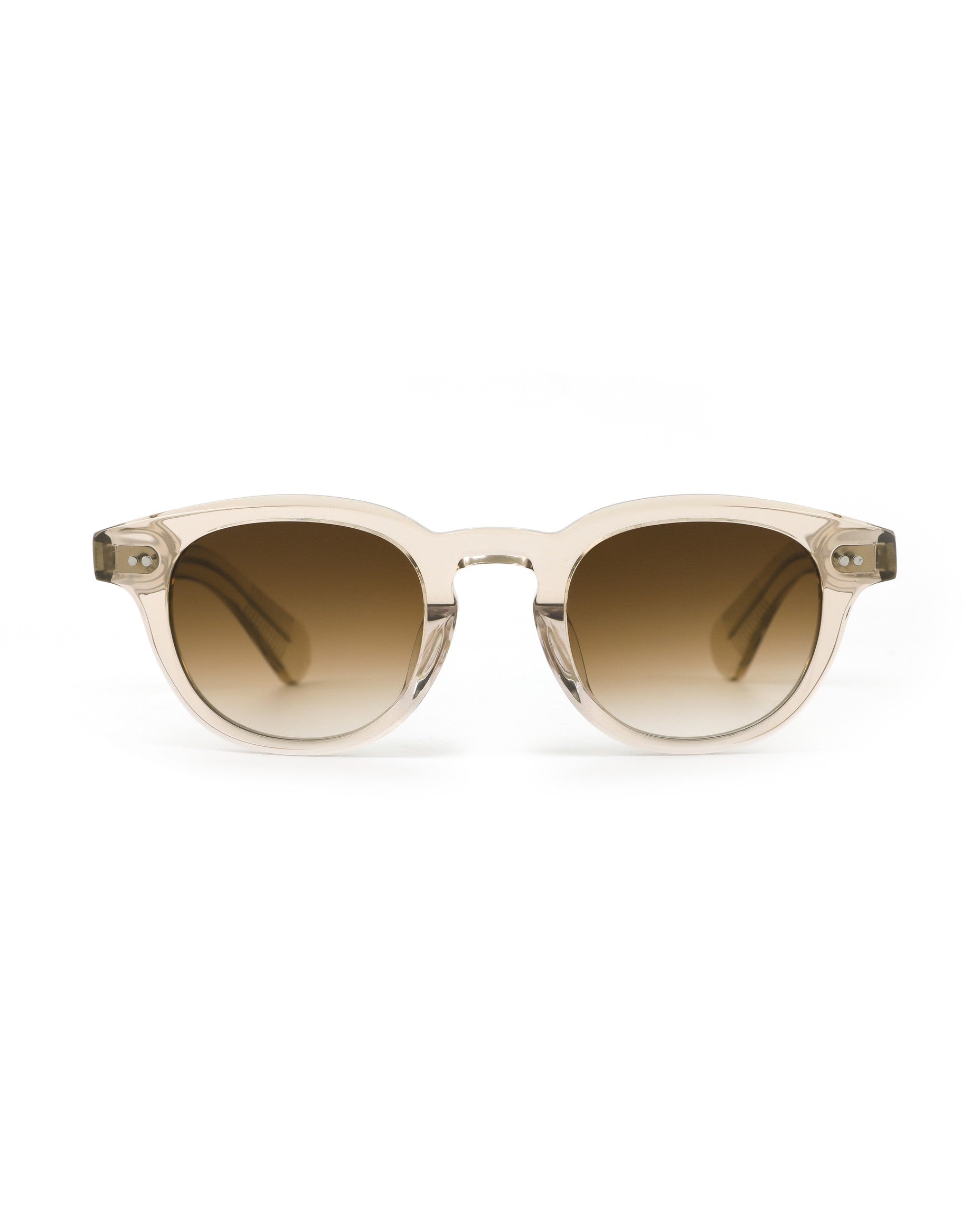 Cannes Sunglasses - Clear Frame, Grey Lens