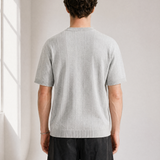 Slub Knit Tee - Grey - lifestyle angle