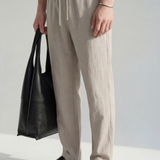 Hipland The Nara Beach Trouser - Stone Taupe - back view
