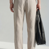 Hipland The Nara Beach Trouser - Stone Taupe - detail view