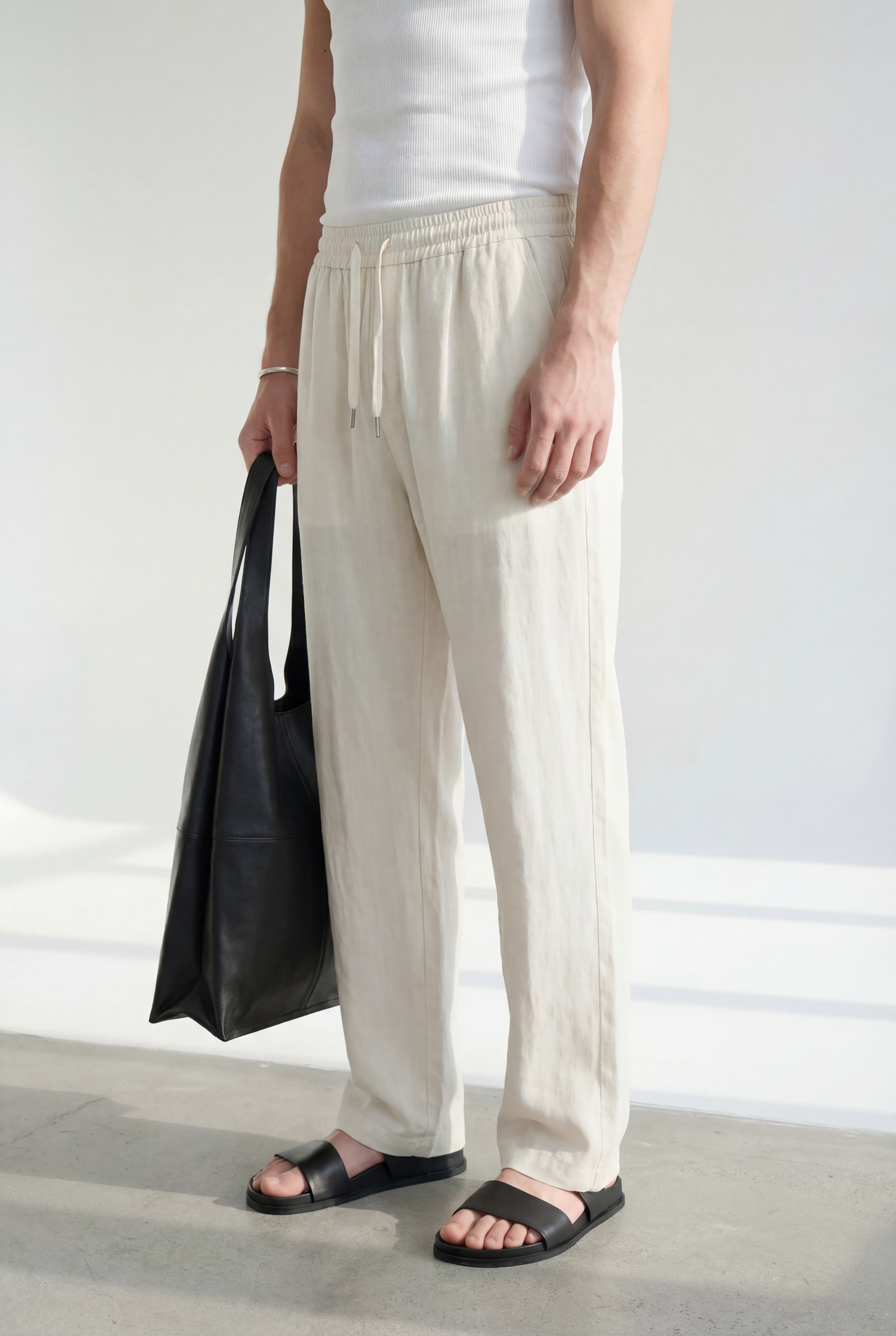 Hipland The Nara Beach Trouser - Natural - view 7 view