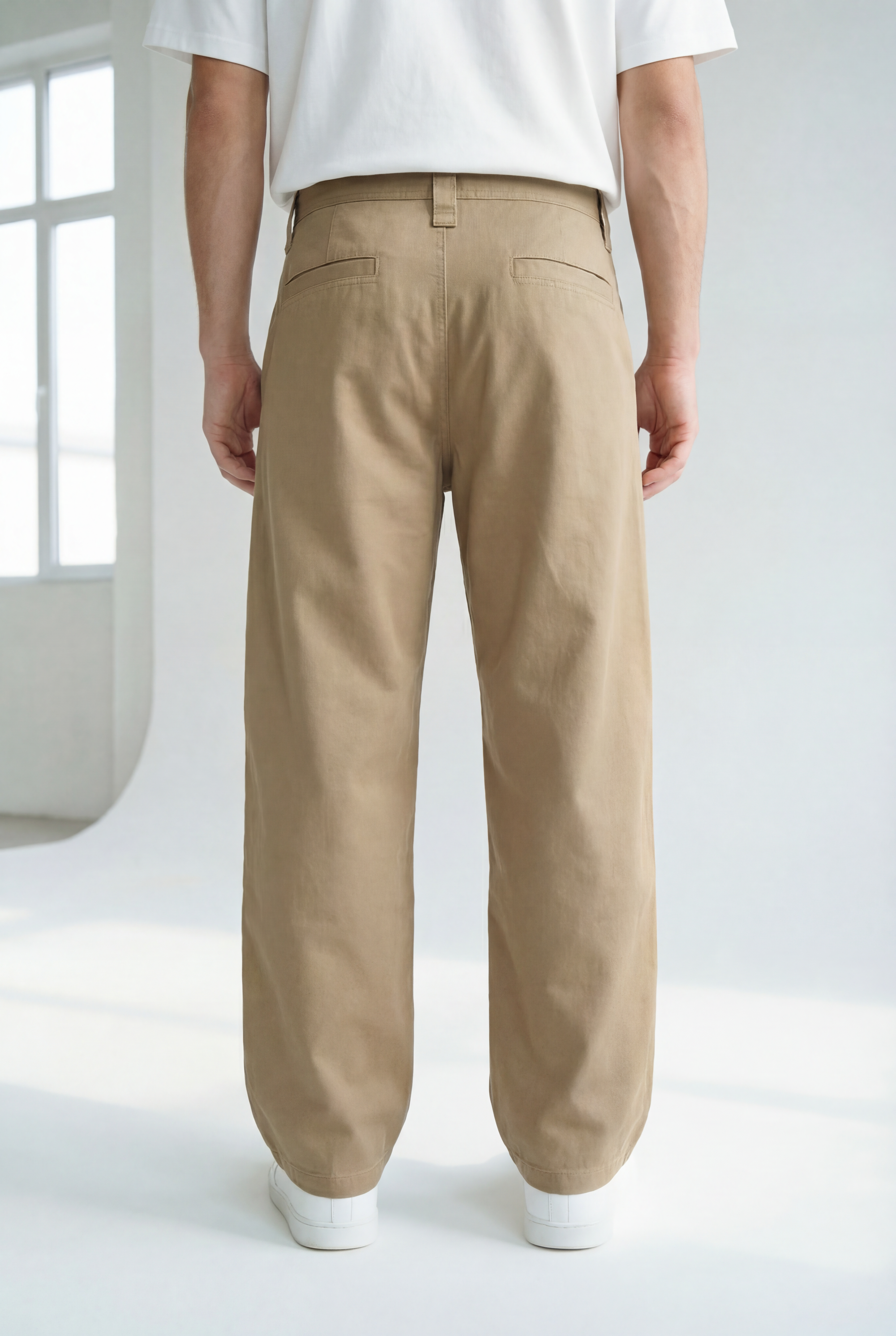 Hipland Echo Trouser — Khaki — back view