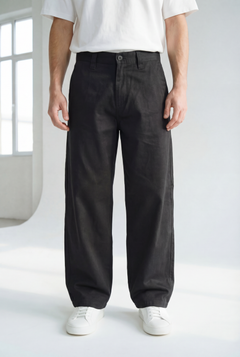 Hipland Echo Trouser — Black — front view