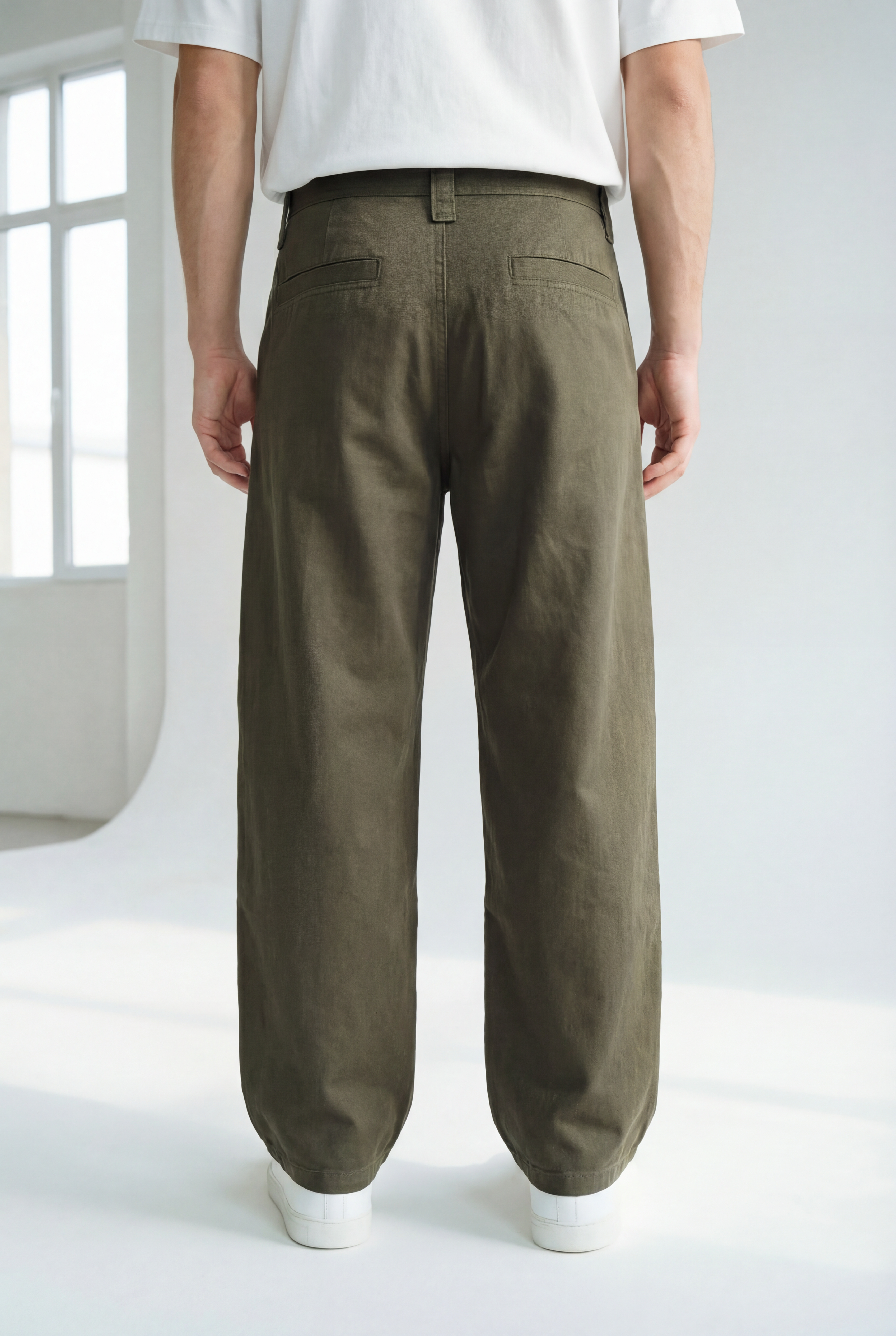 Hipland Echo Trouser — Army — back view
