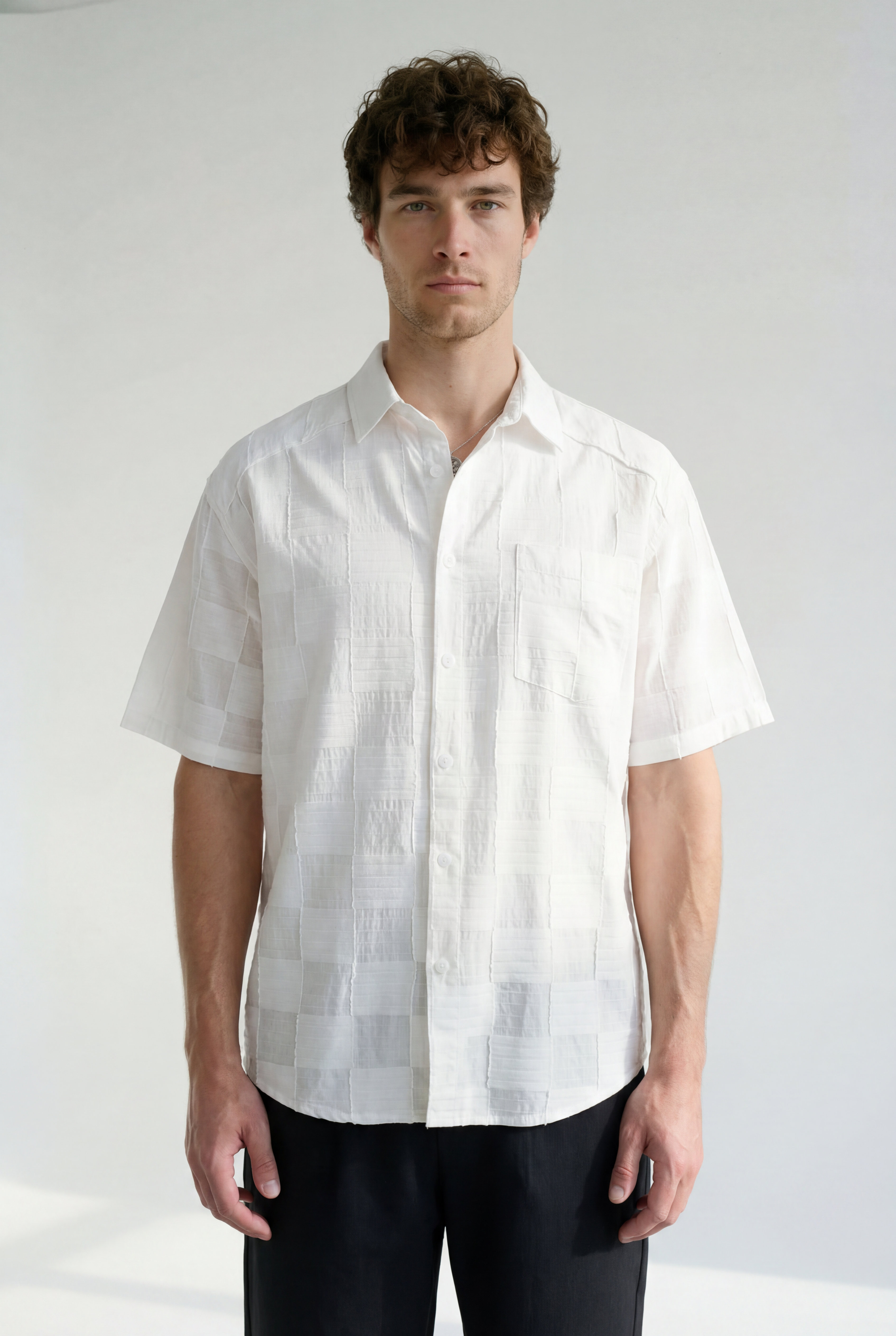 Hipland Sebastian Shirt - White - front alternate view