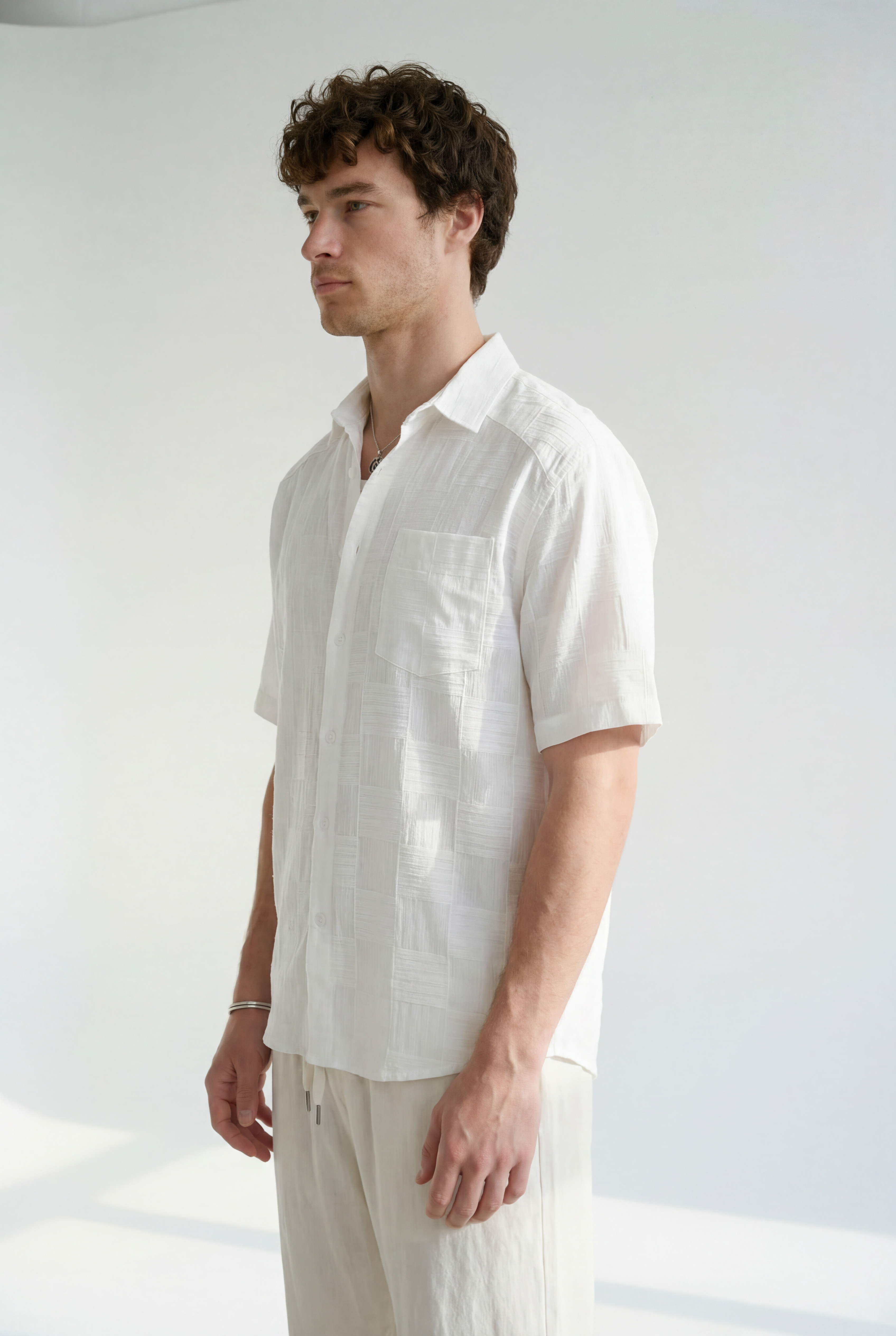 Hipland Sebastian Shirt - White - back view
