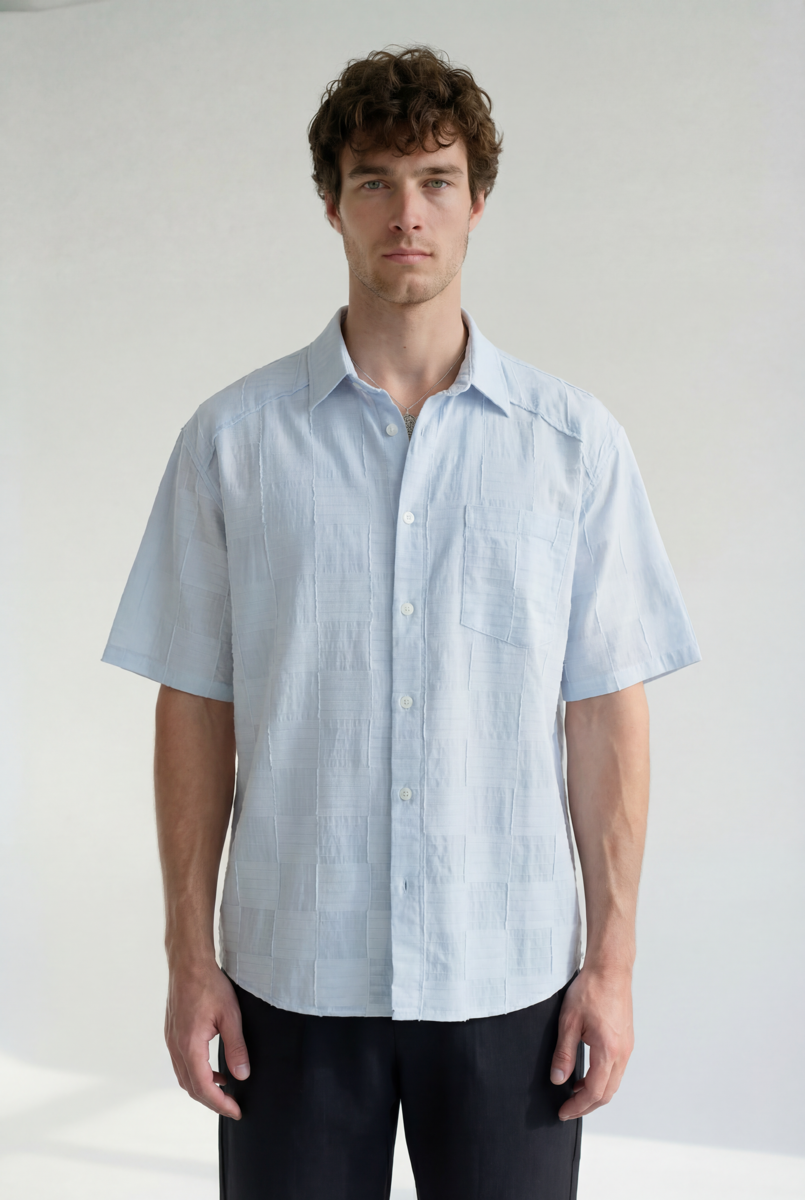 Hipland Sebastian Shirt - Light Blue - back view