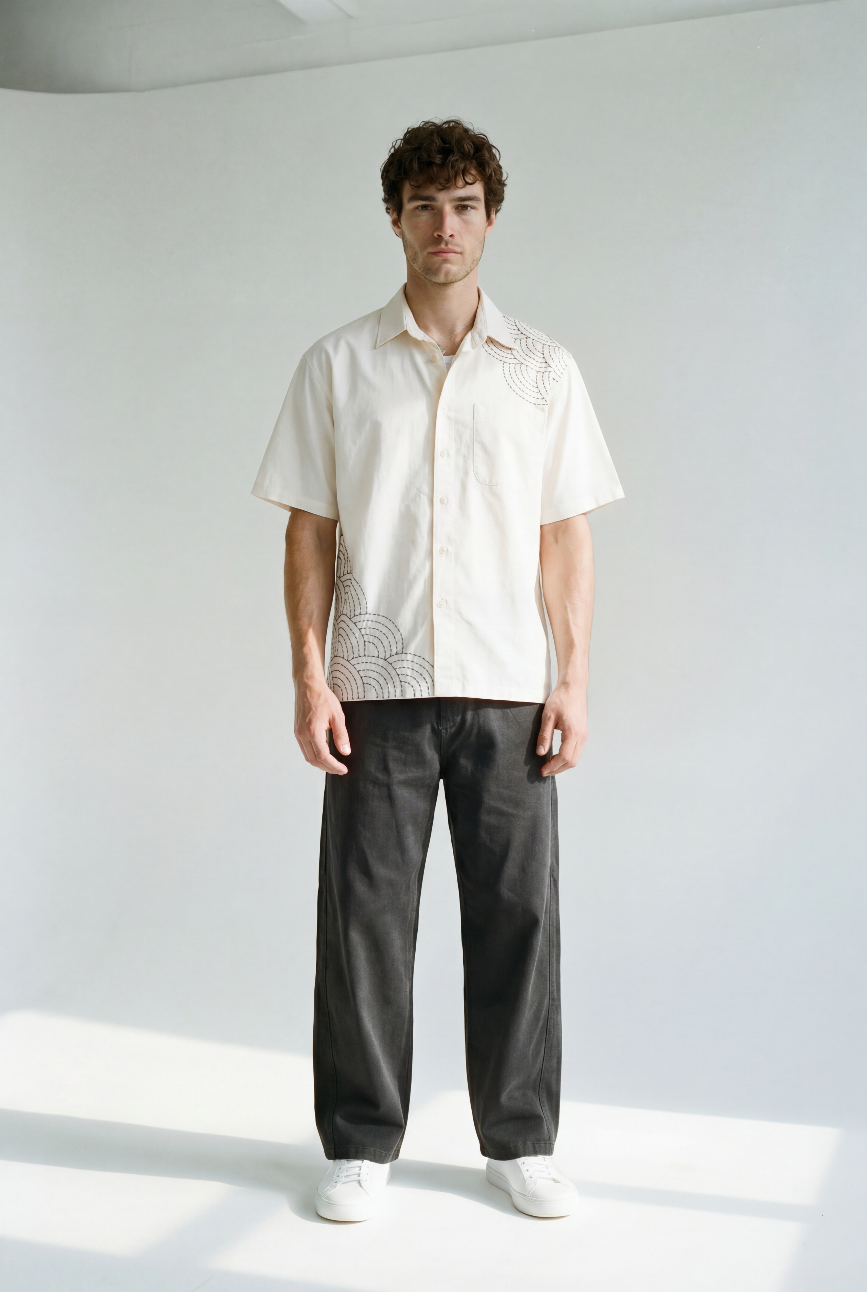 Hipland Nami Shirt - Natural - back view