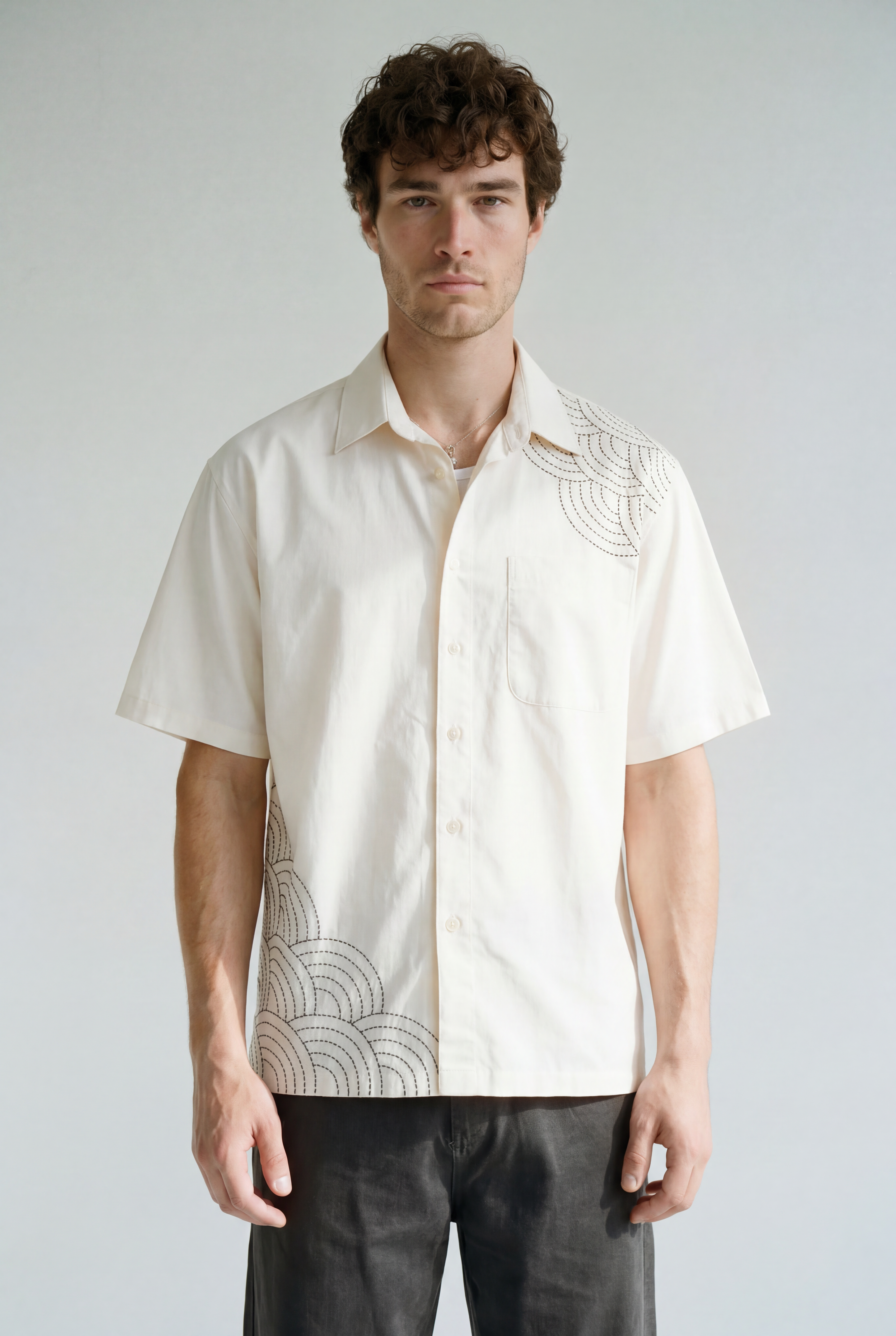 Hipland Nami Shirt - Natural - front view