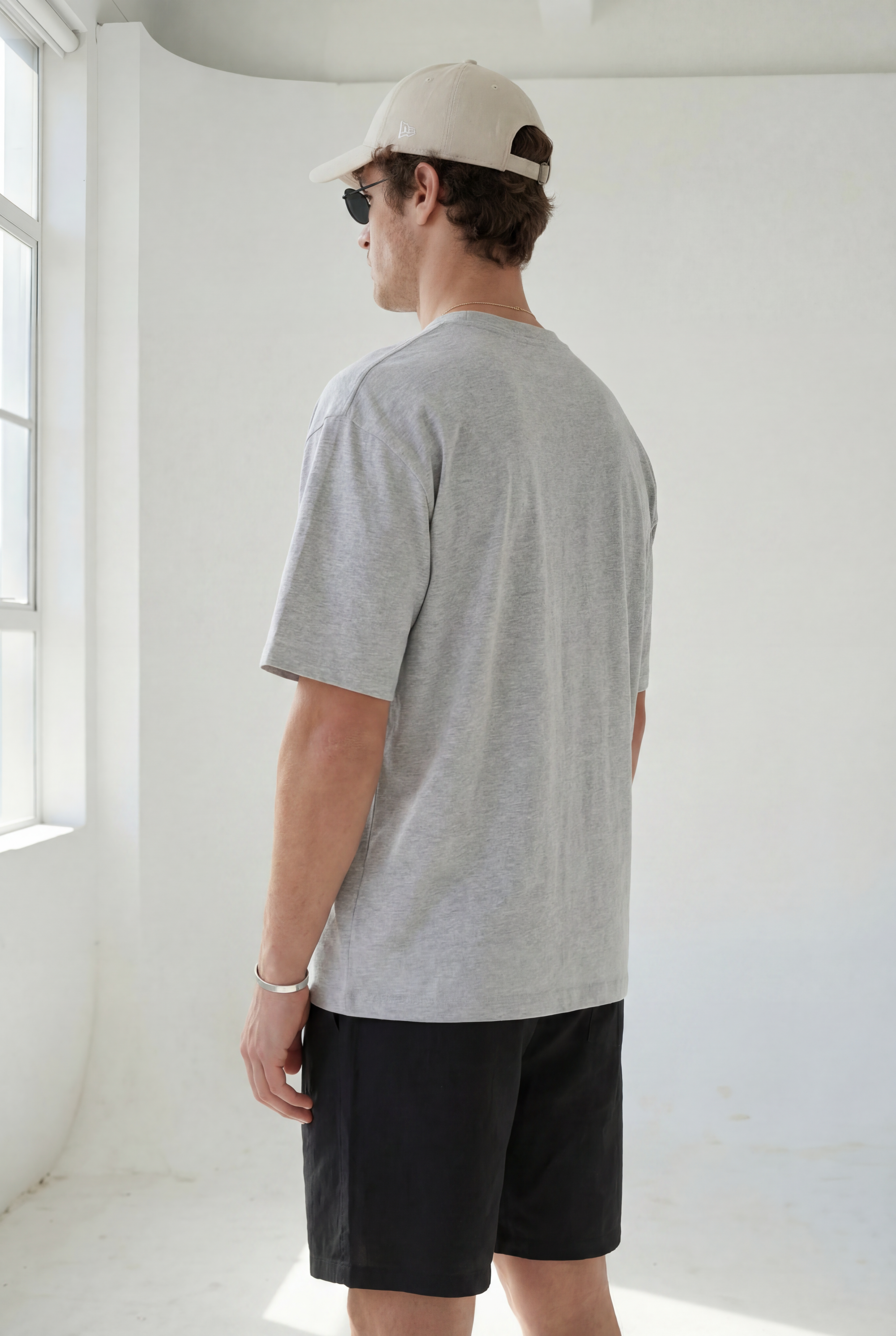 Hipland 300GSM Big Tee - Grey - lifestyle view