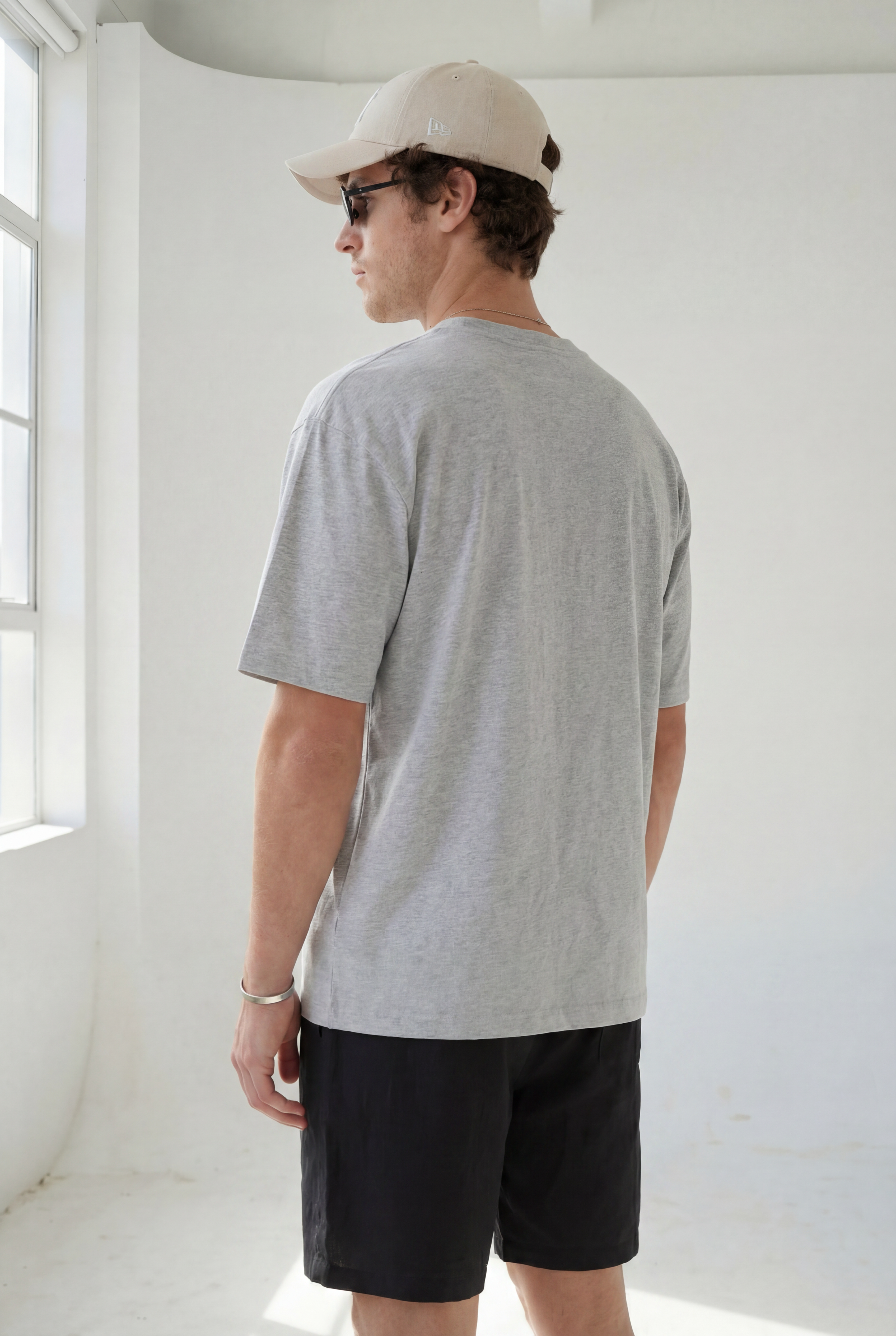 Hipland 300GSM Big Tee - Grey - back view