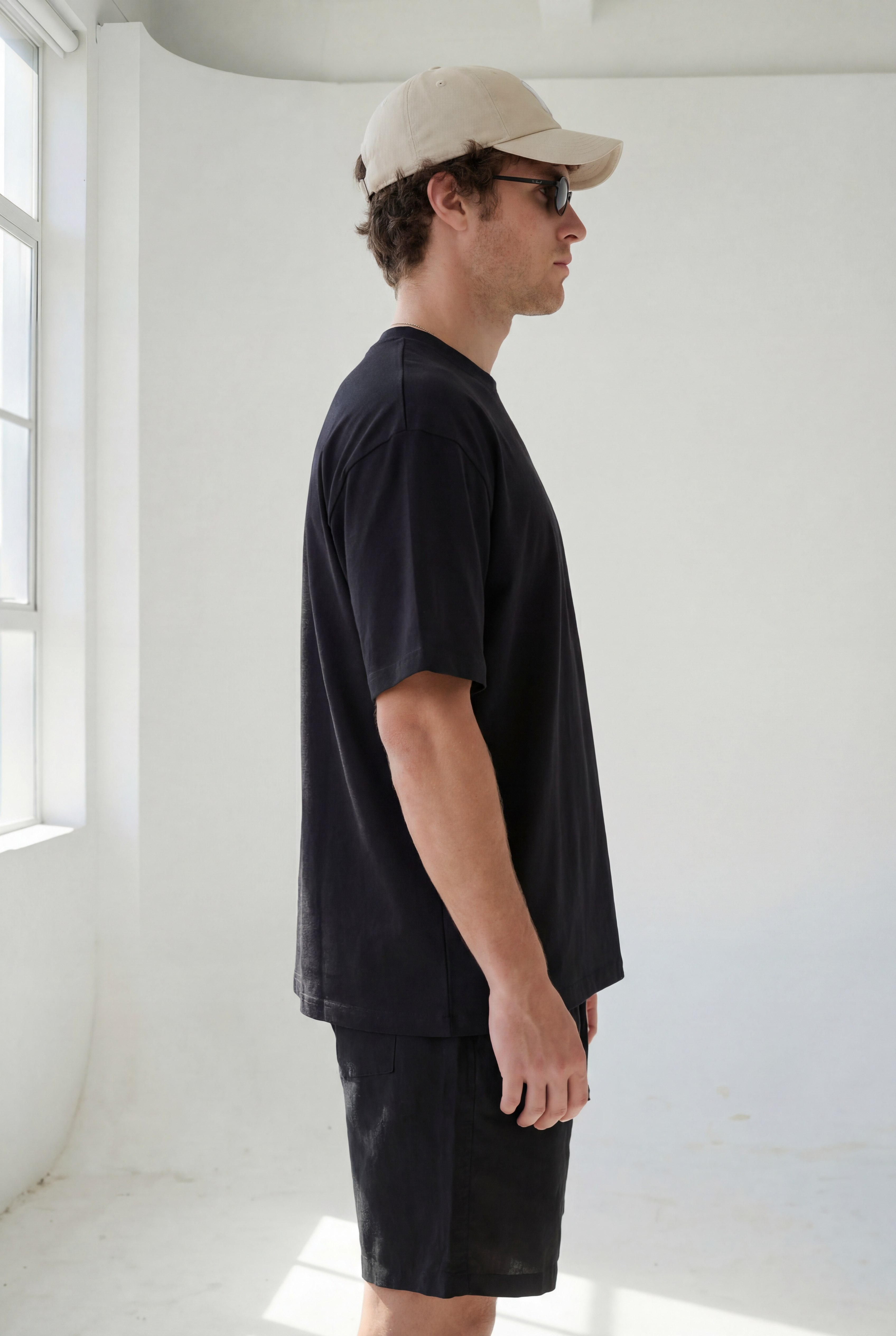 Hipland 300GSM Big Tee - Black - detail view