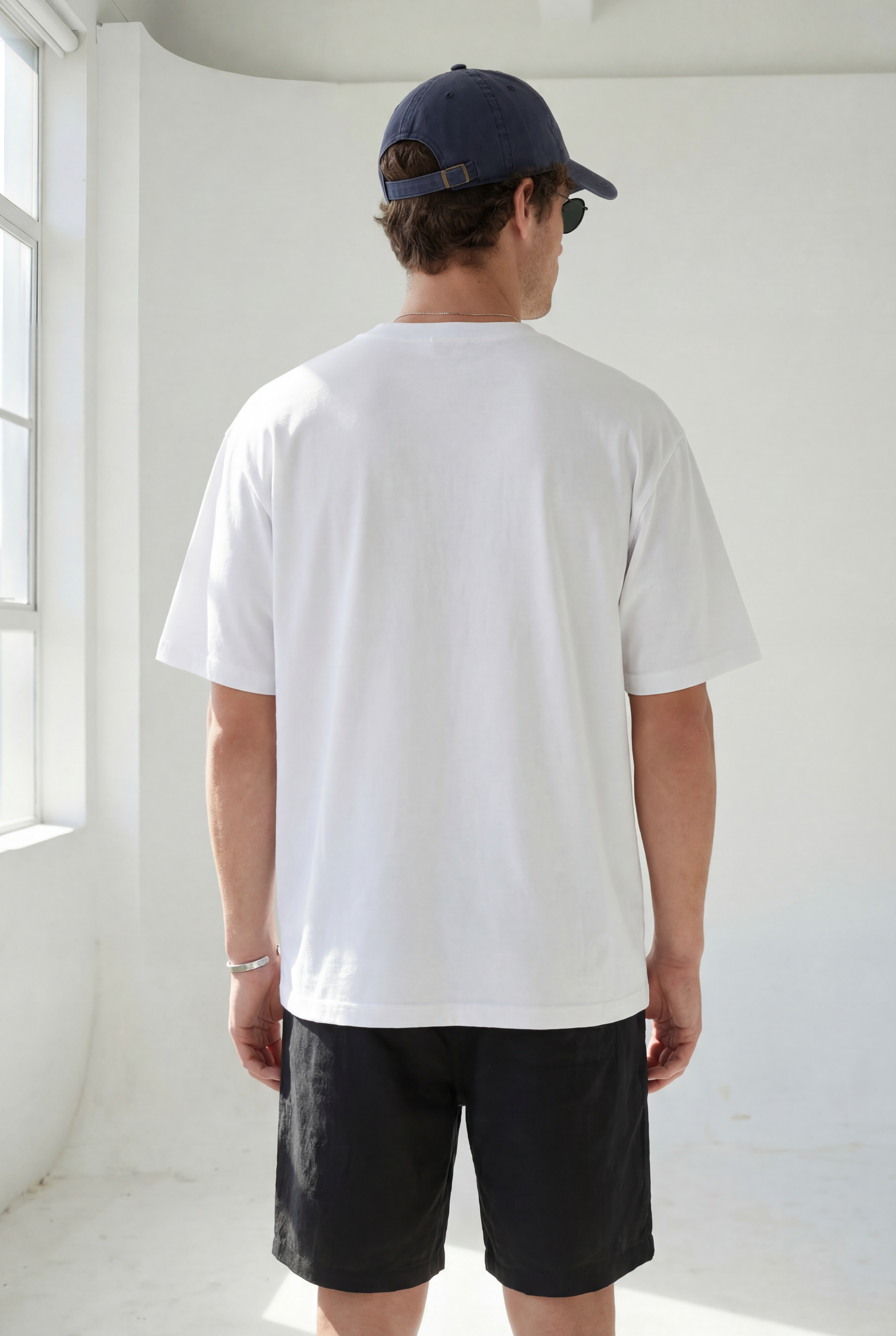 Hipland 300GSM Big Tee - White - back view