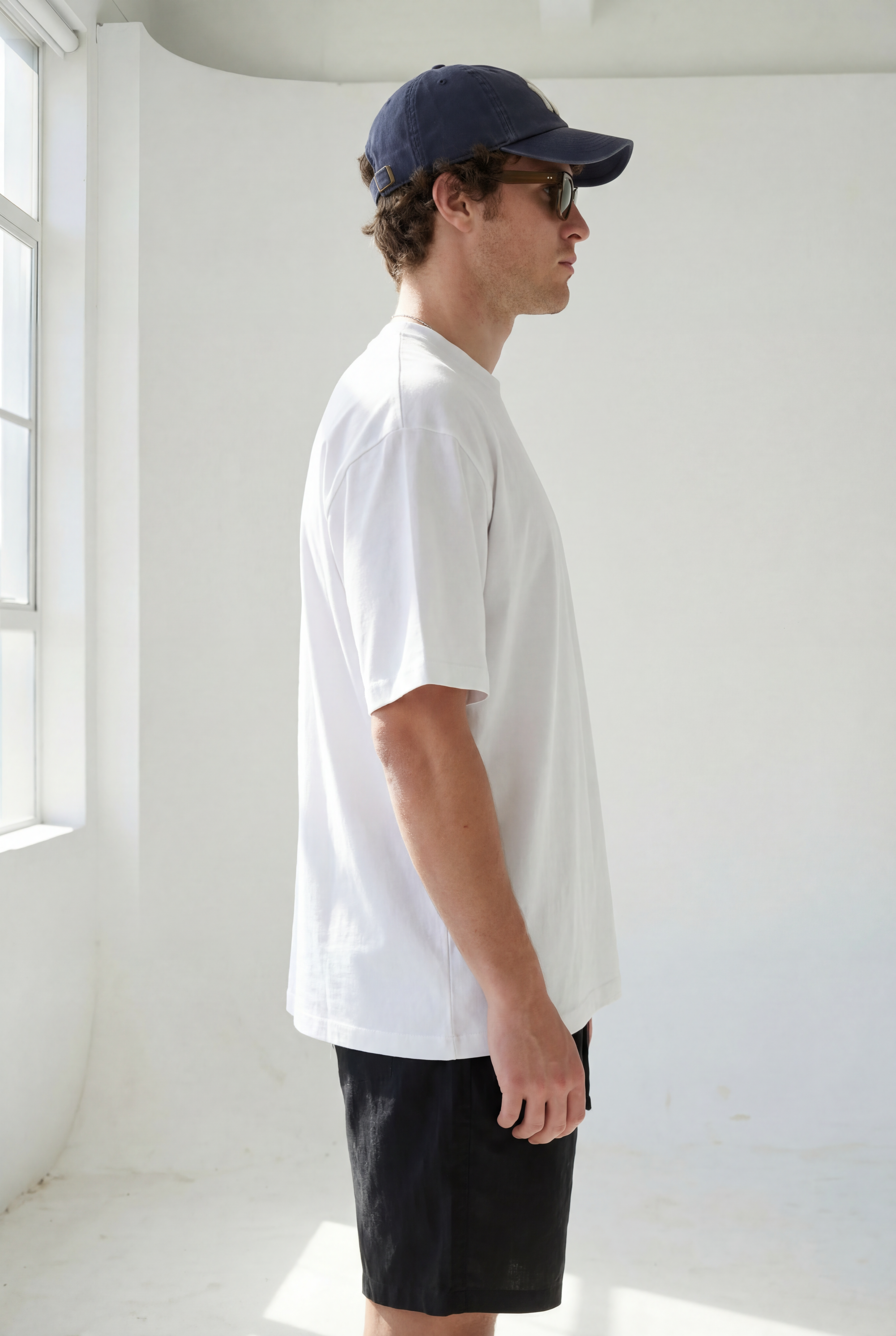 Hipland 300GSM Big Tee - White - detail view