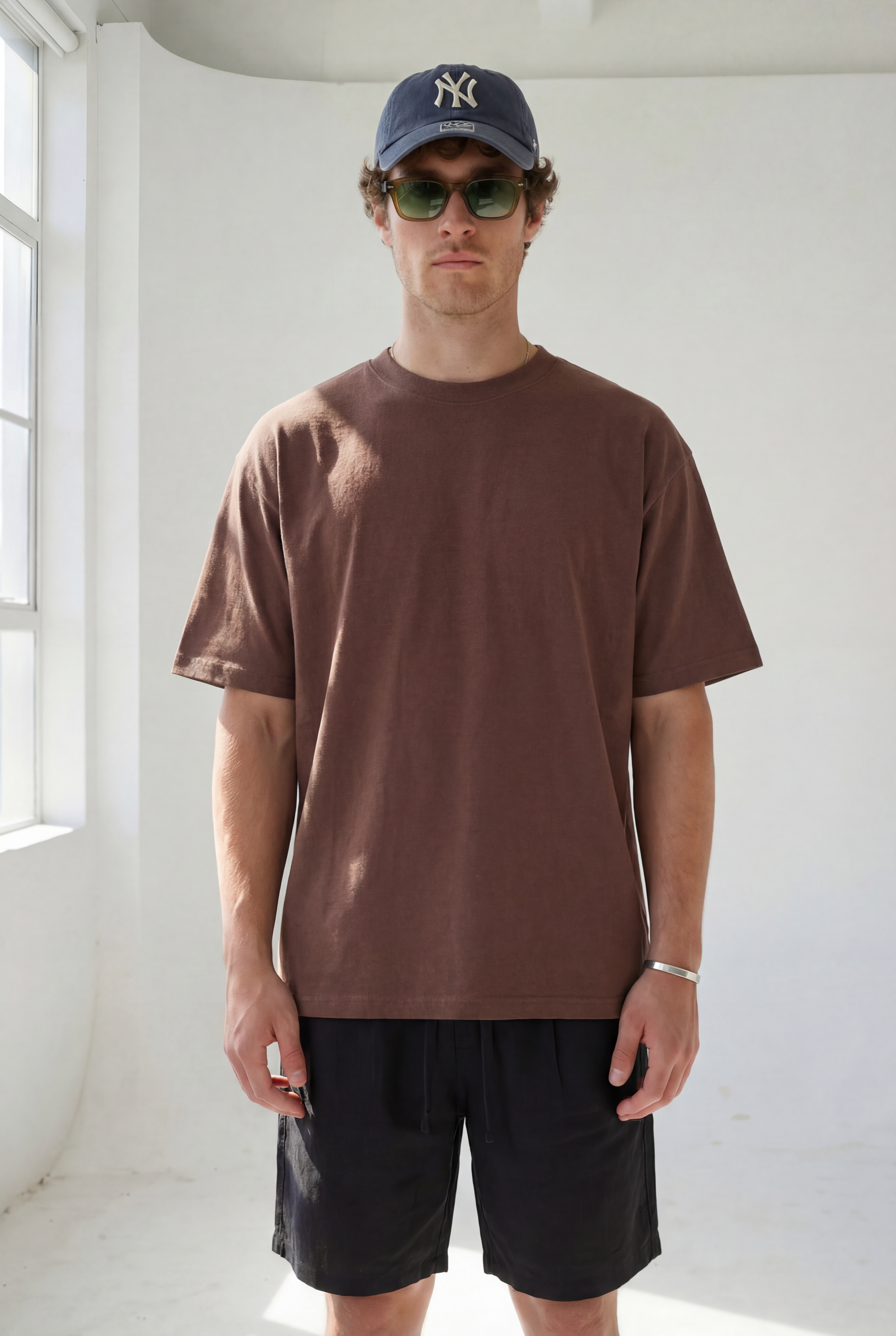 Hipland 300GSM Big Tee - Brown - front view