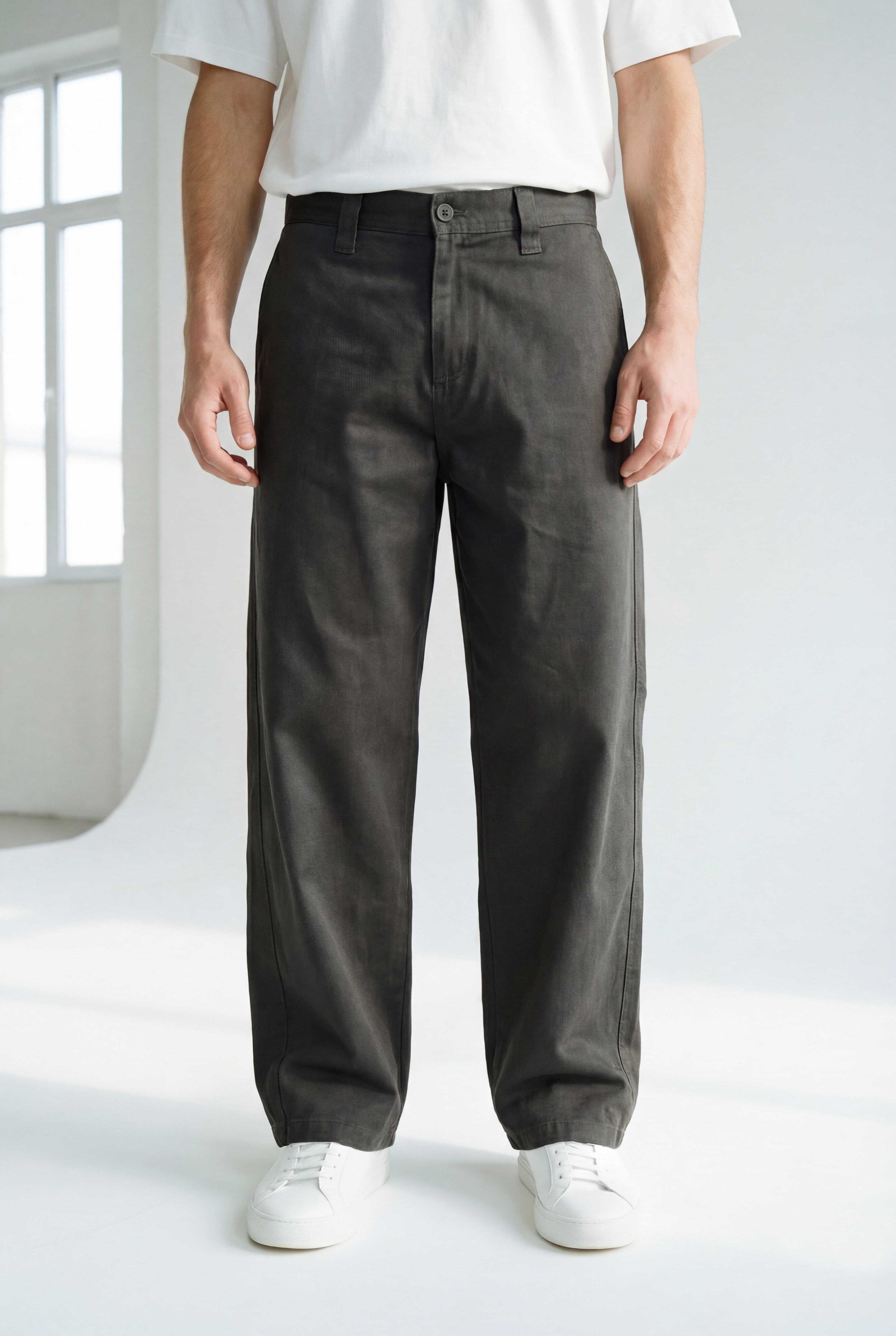 Hipland Echo Trouser — Charcoal — front view